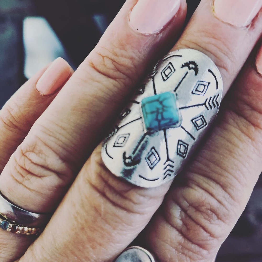 Boho Turquoise Ring | Size 5 1/2